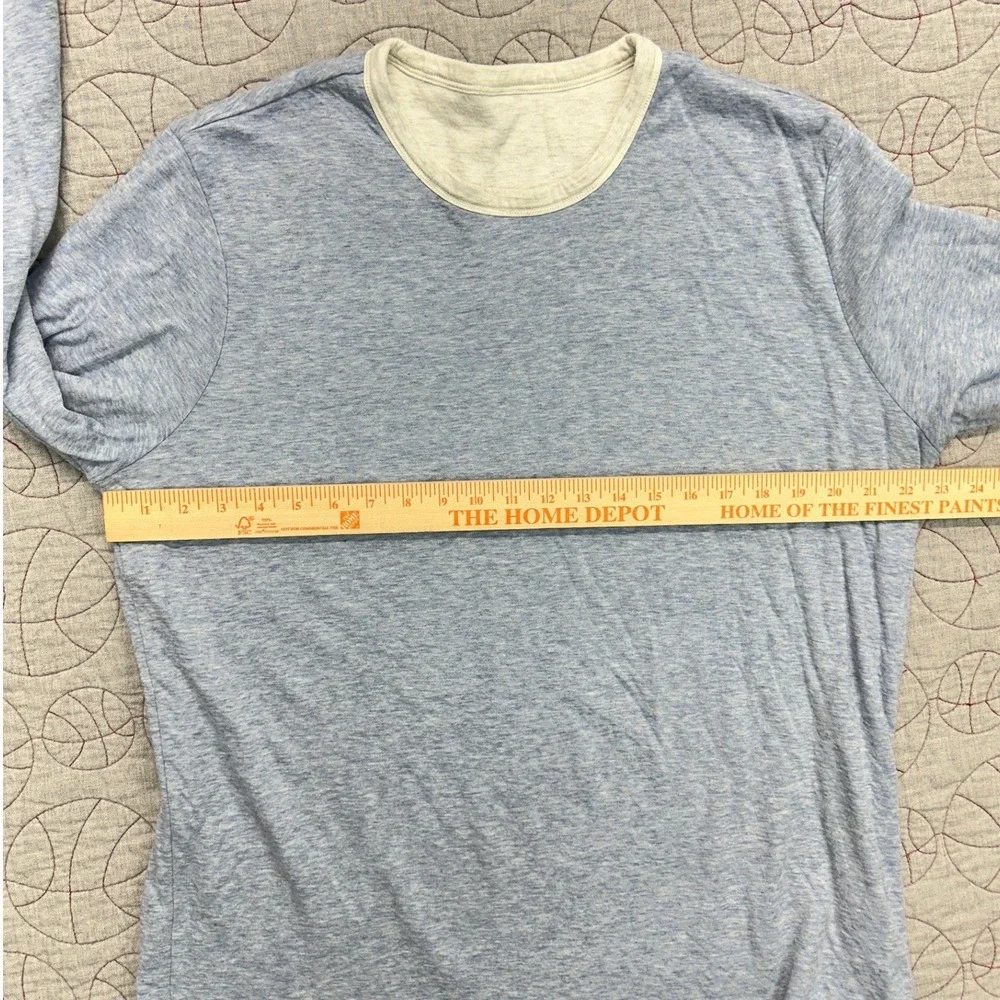 Faherty Reversible Crewneck Blue Heathered Cloud / Men's Large